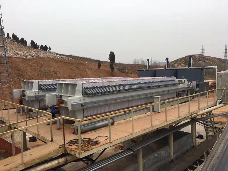 客戶壓濾機使用現場